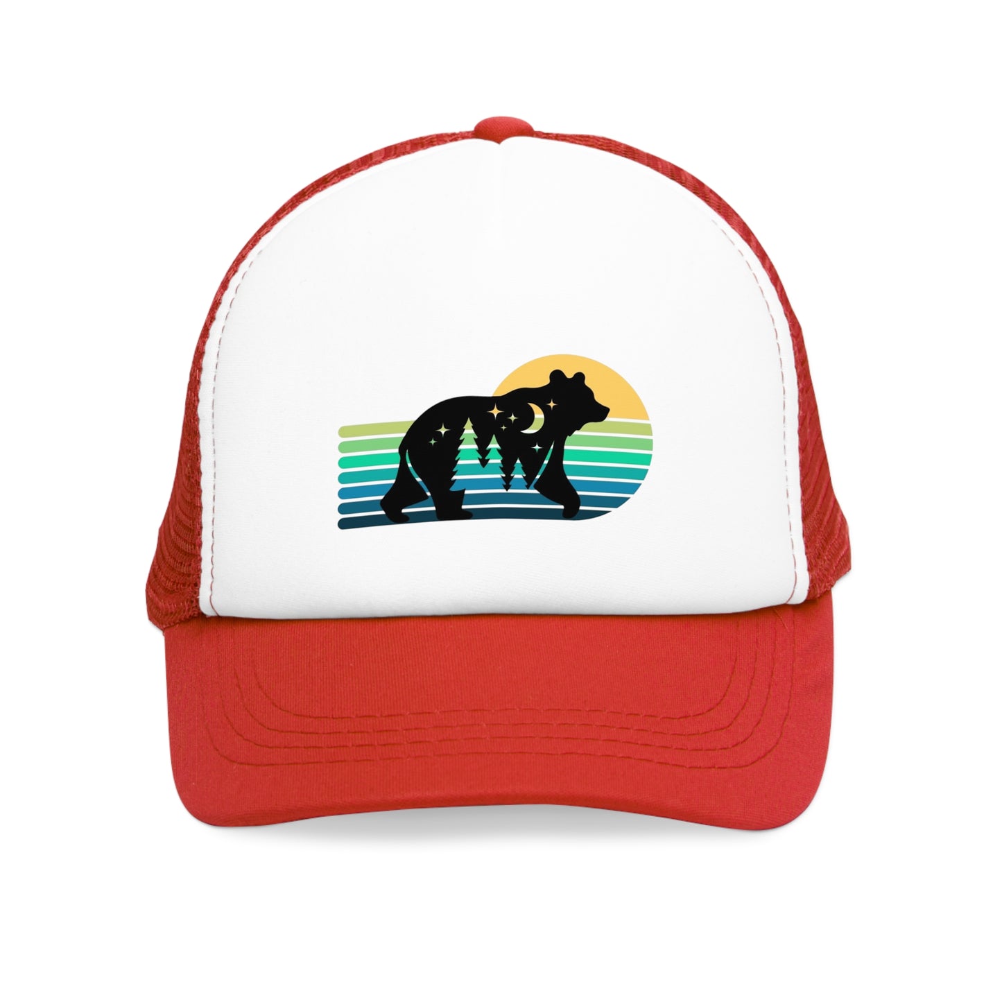 Bear Sunset, Retro Trucker Hat, His & Her Nature Lovers Gifts , Outdoor Accessory, Beer Lover Gift, Summer BBQ Essential