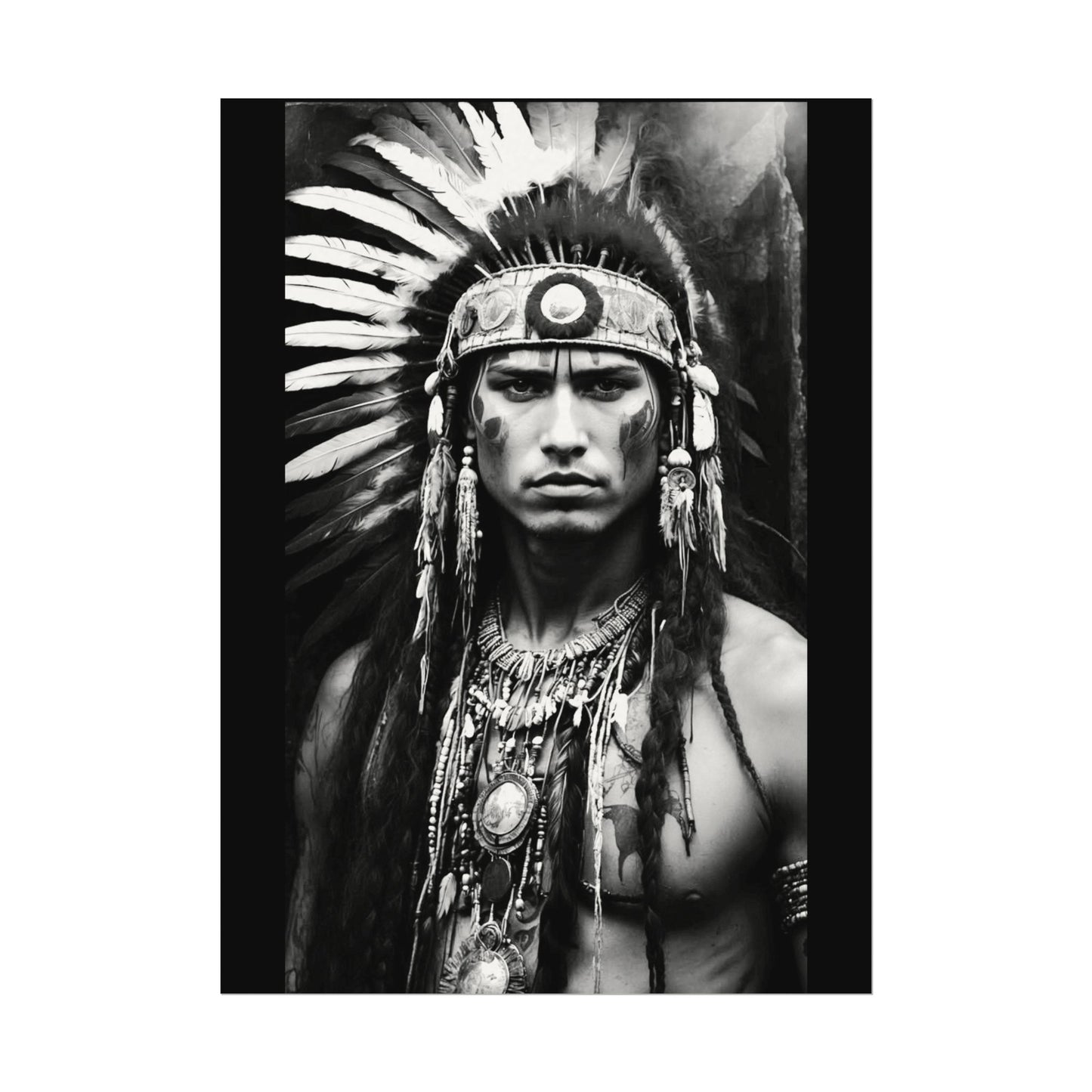 Strength In Stillness– Western Textured Watercolor Matte Posters