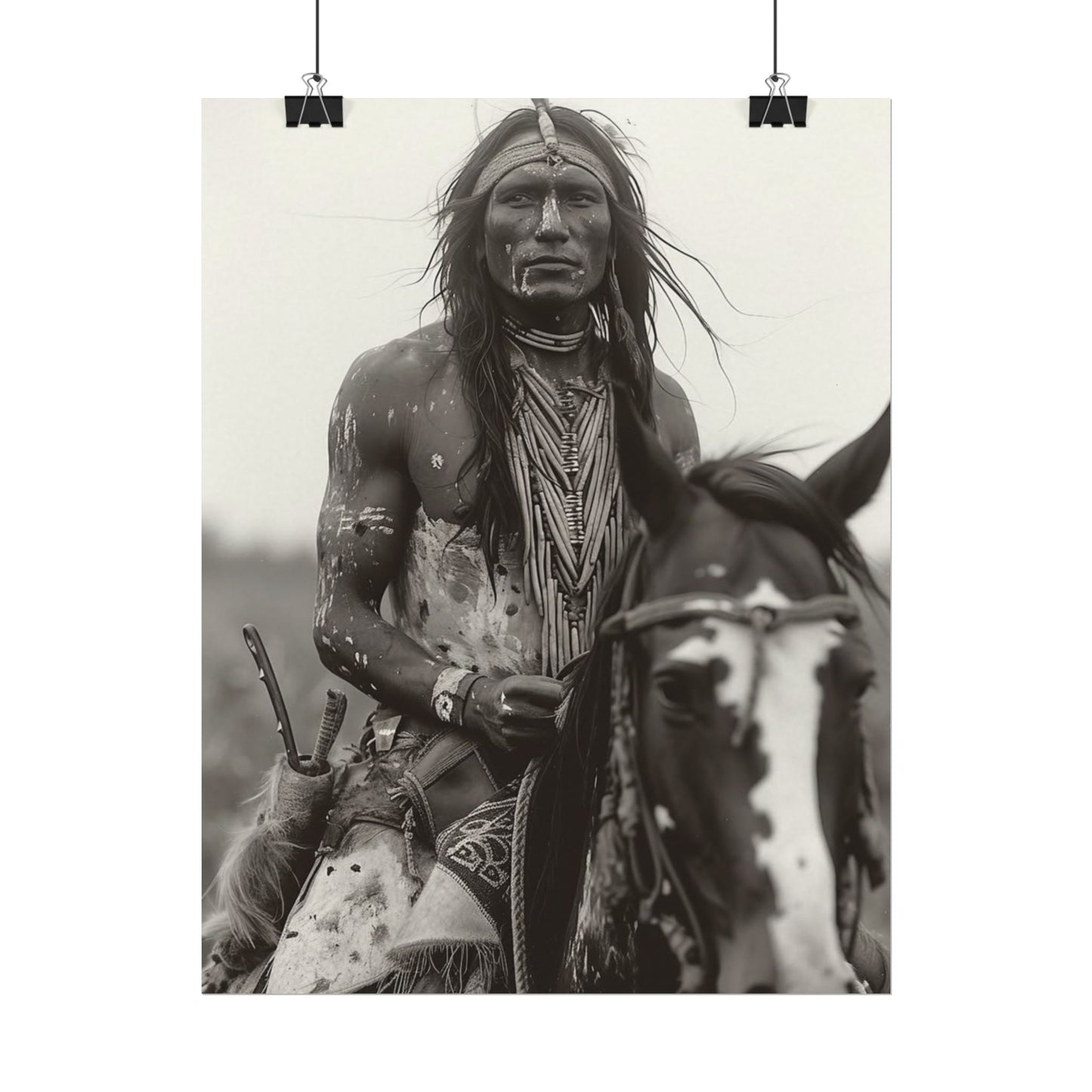 Spirit In The Saddle– Western Textured Watercolor Matte Posters