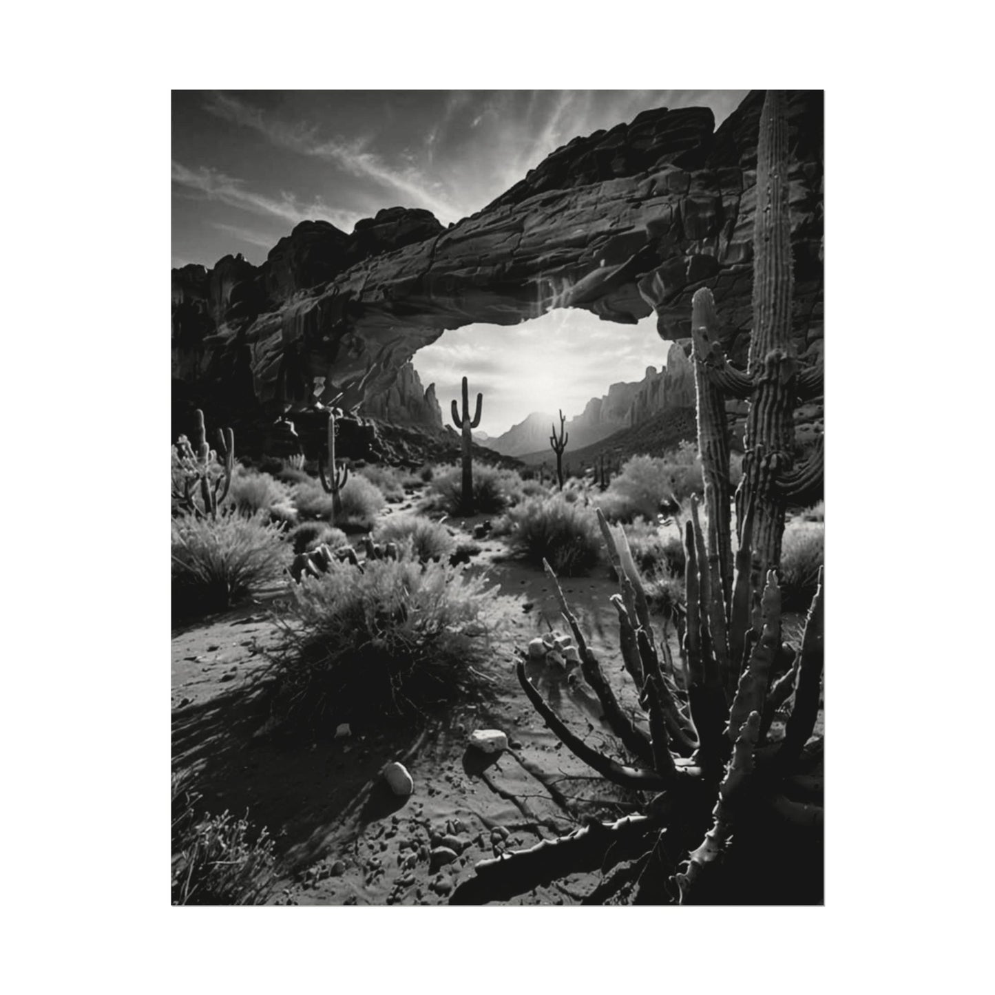 Desert Mornings – Western Textured Watercolor Matte Posters