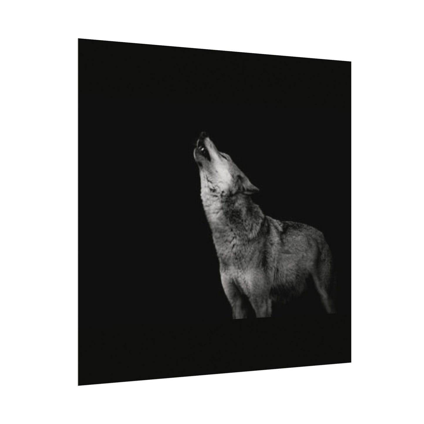 Howling At The Moon– Western Textured Watercolor Matte Posters