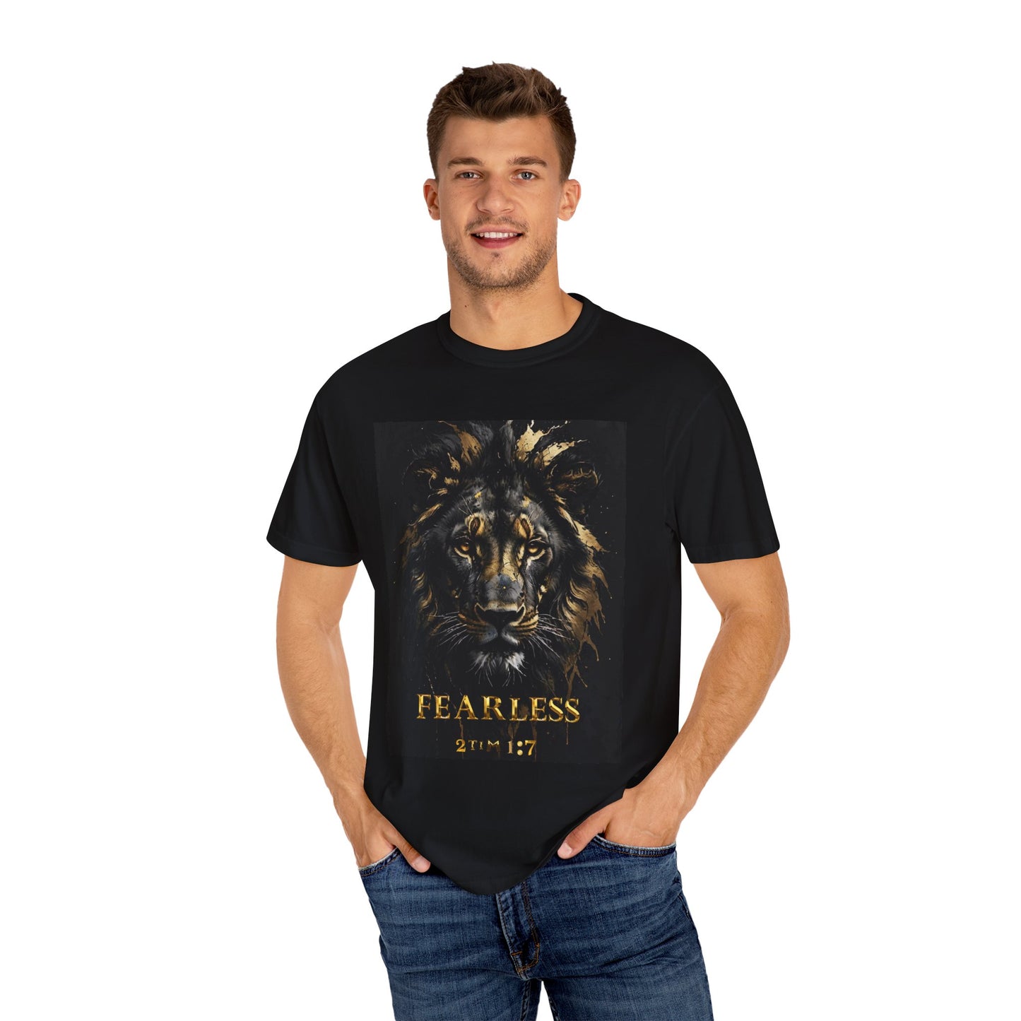 Fearless Lion Graphic T-Shirt, Inspirational Tee, Unisex Apparel, Gift for Animal Lovers, Motivational Shirt, Perfect for Everyday Wear