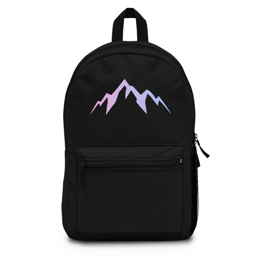 Multi Color Adventure Awaits Black Backpack - Stylish Travel Bag for School, Hiking, Gym, Outdoor Adventures, Everyday Use, Trendy Gift Idea