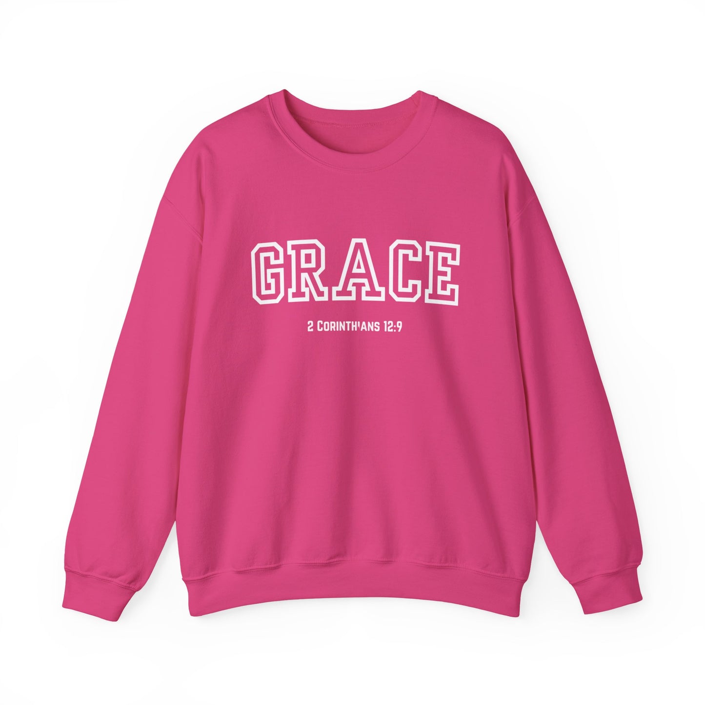 Grace Crewneck Sweatshirt - Comfort in Faith, Unisex Gift, Spiritual Apparel, Inspirational Fashion, Cozy Christian Sweatshirt