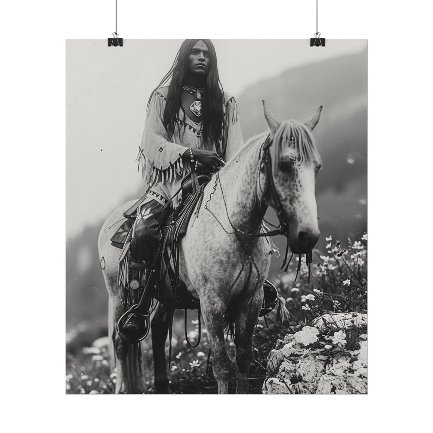 Ancestors Horizon – Western Textured Watercolor Matte Posters