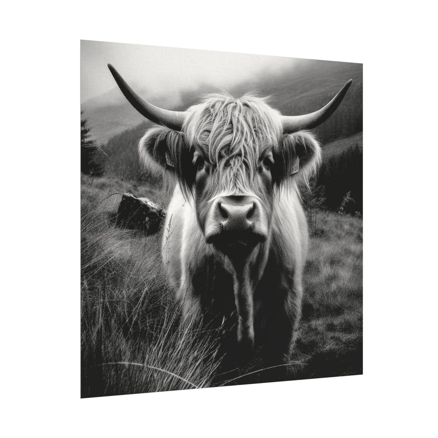 The Horned Guard – Western Textured Watercolor Matte Posters