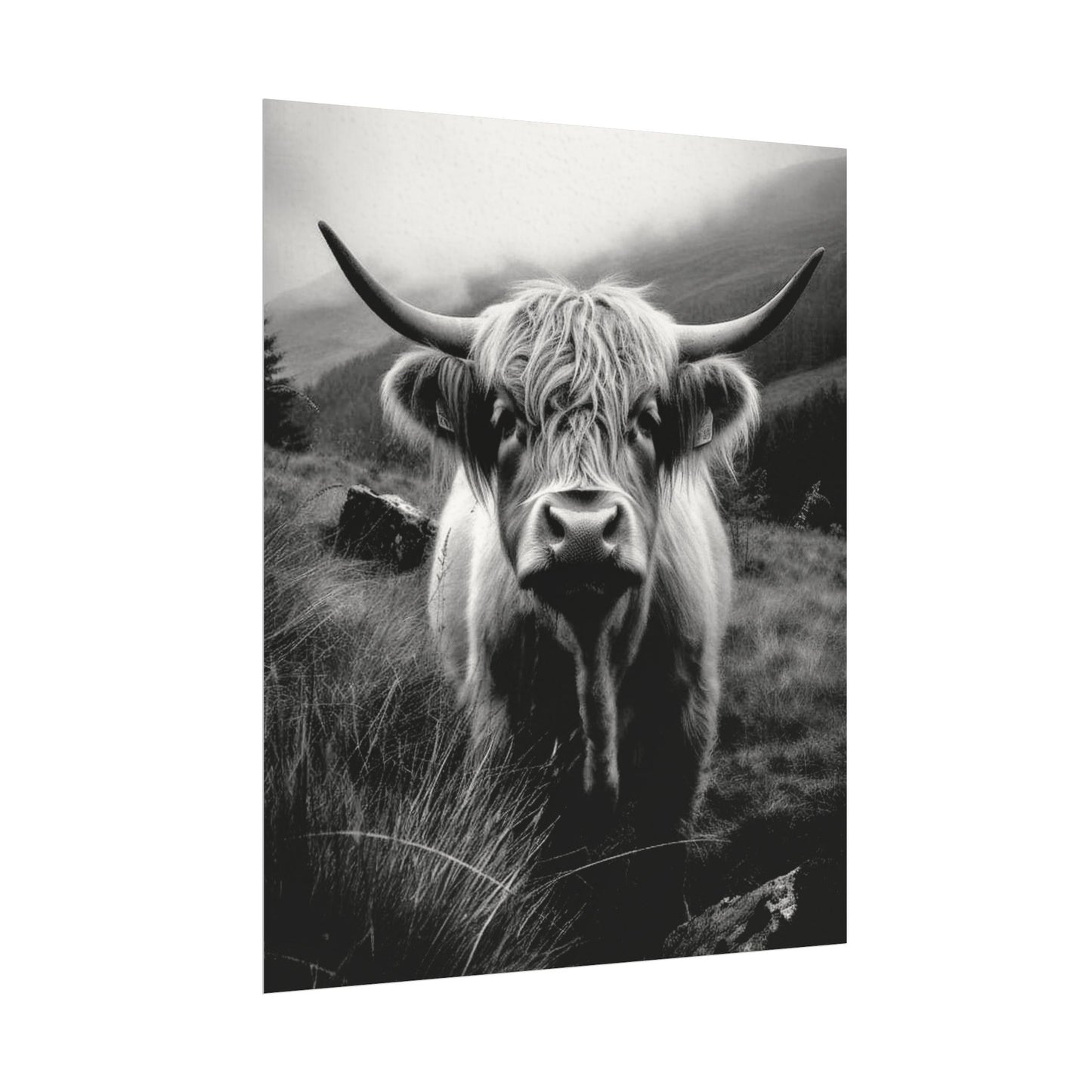 The Horned Guard – Western Textured Watercolor Matte Posters