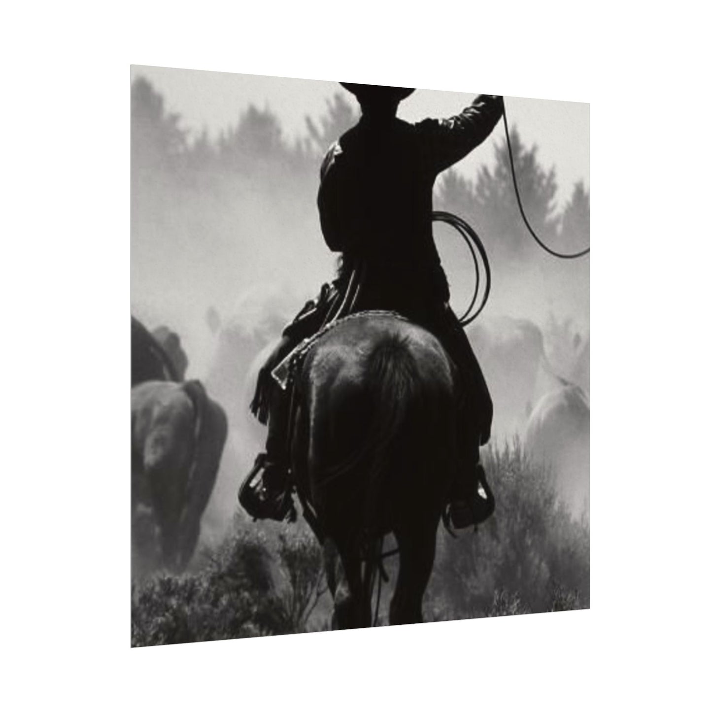 Bones Of The West  – Western Textured Watercolor Matte Posters