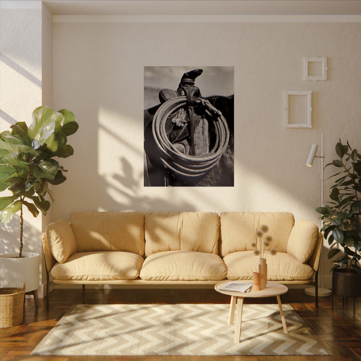 Rope & Leather – Western Textured Watercolor Matte Posters