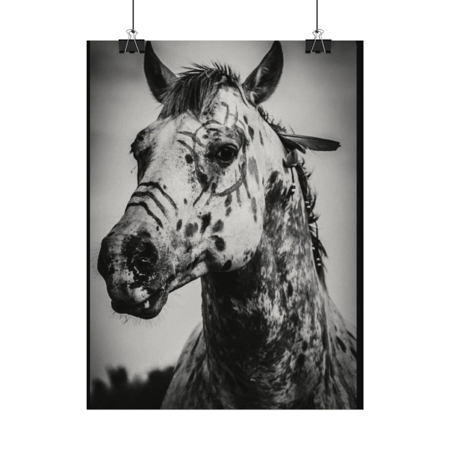 Pale Rider – Western Textured Watercolor Matte Posters