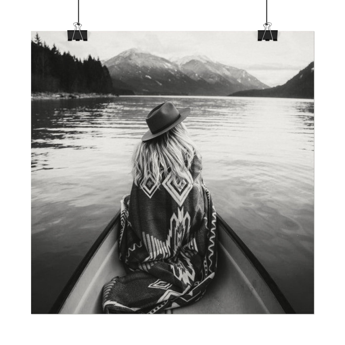 He Leads Me Beside Still Waters – Western Textured Watercolor Matte Posters