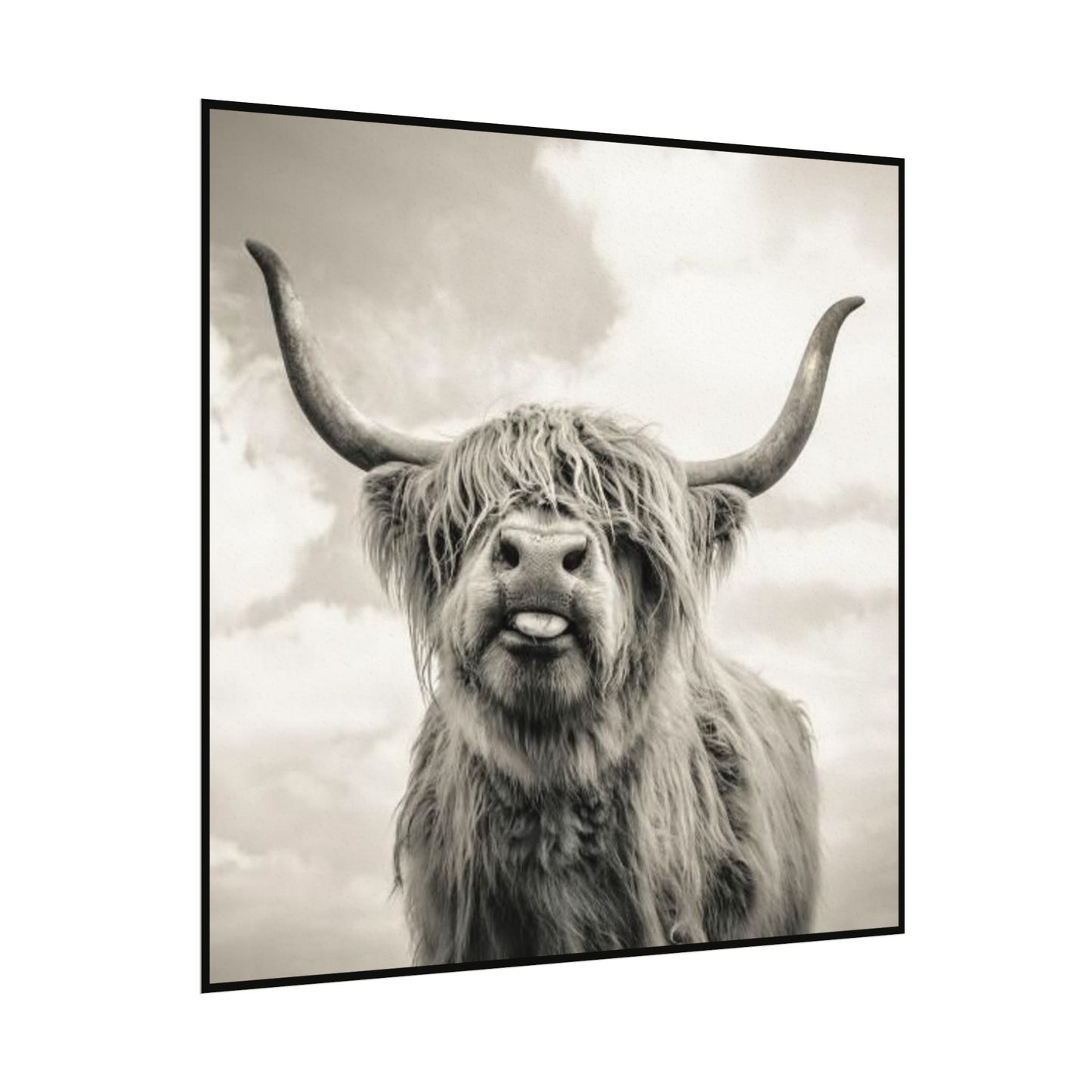 Highland Kisses – Western Textured Watercolor Matte Posters