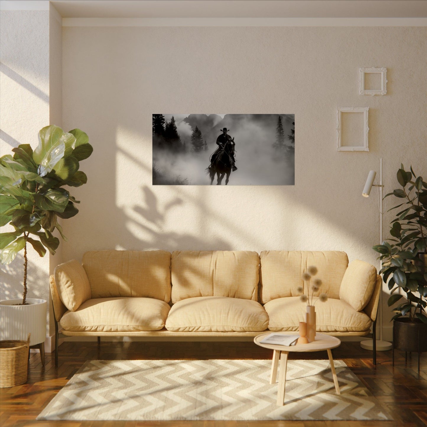 Storm Rider– Western Textured Watercolor Matte Posters