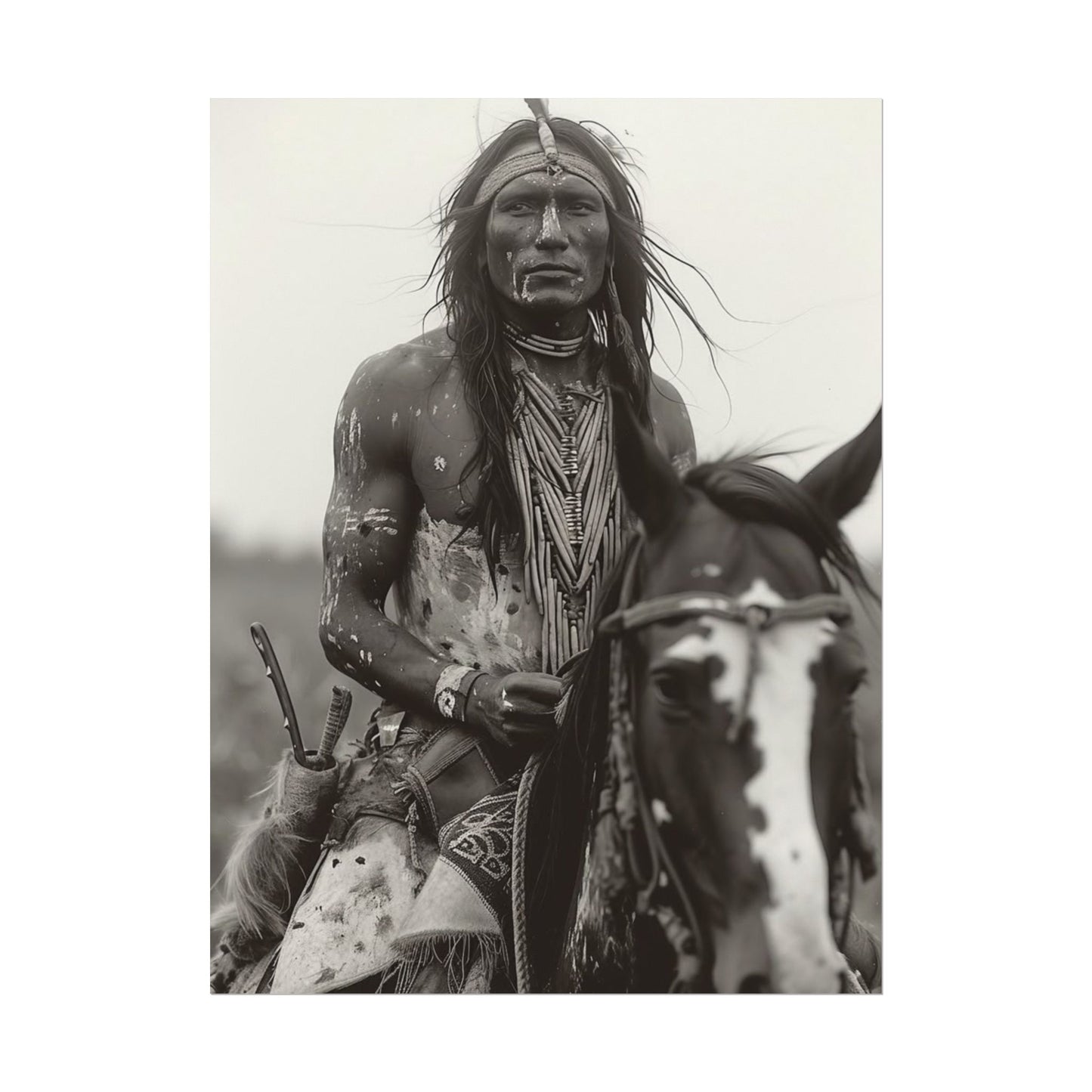 Spirit In The Saddle– Western Textured Watercolor Matte Posters