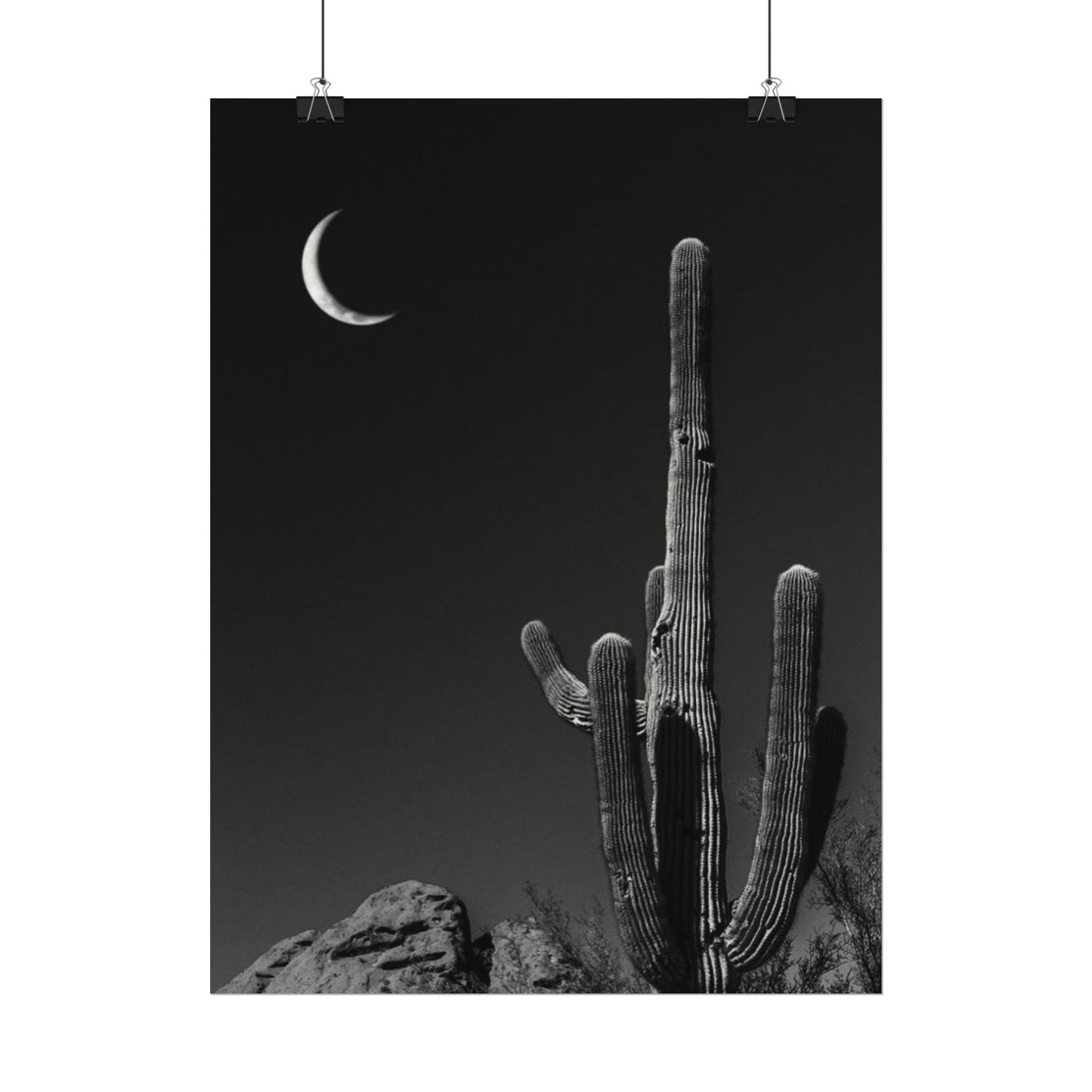 Desert Night Sky– Western Textured Watercolor Matte Posters