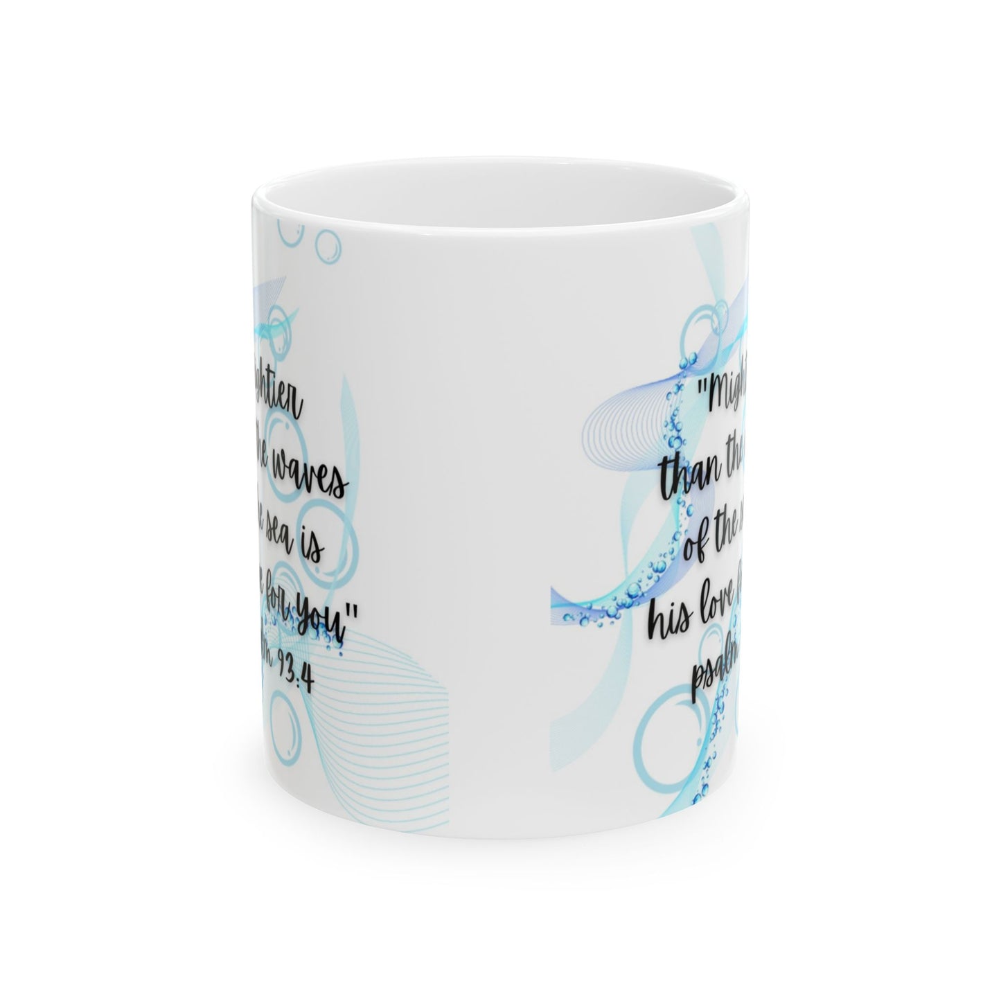 Inspirational Ceramic Mug - Ocean Waves Design, Motivational Coffee Cup, Gifts for Friends, Home Decor, Self-Care Essentials