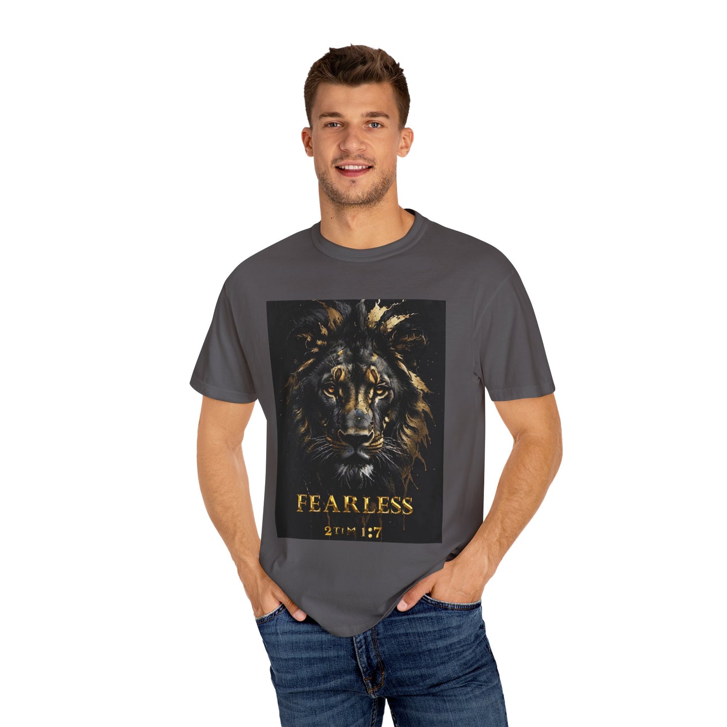 Fearless Lion Graphic T-Shirt, Inspirational Tee, Unisex Apparel, Gift for Animal Lovers, Motivational Shirt, Perfect for Everyday Wear
