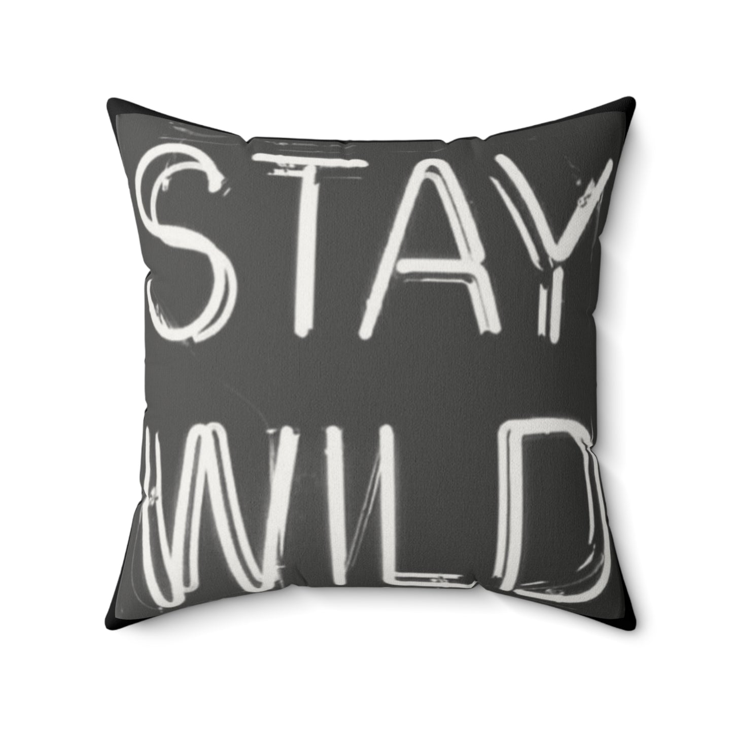 Wild Spirit Faux Suede Pillow, Cozy Home Decor, Motivational Cushion, Bohemian Bedroom Accessory, Unique Gift Idea, Stay Wild