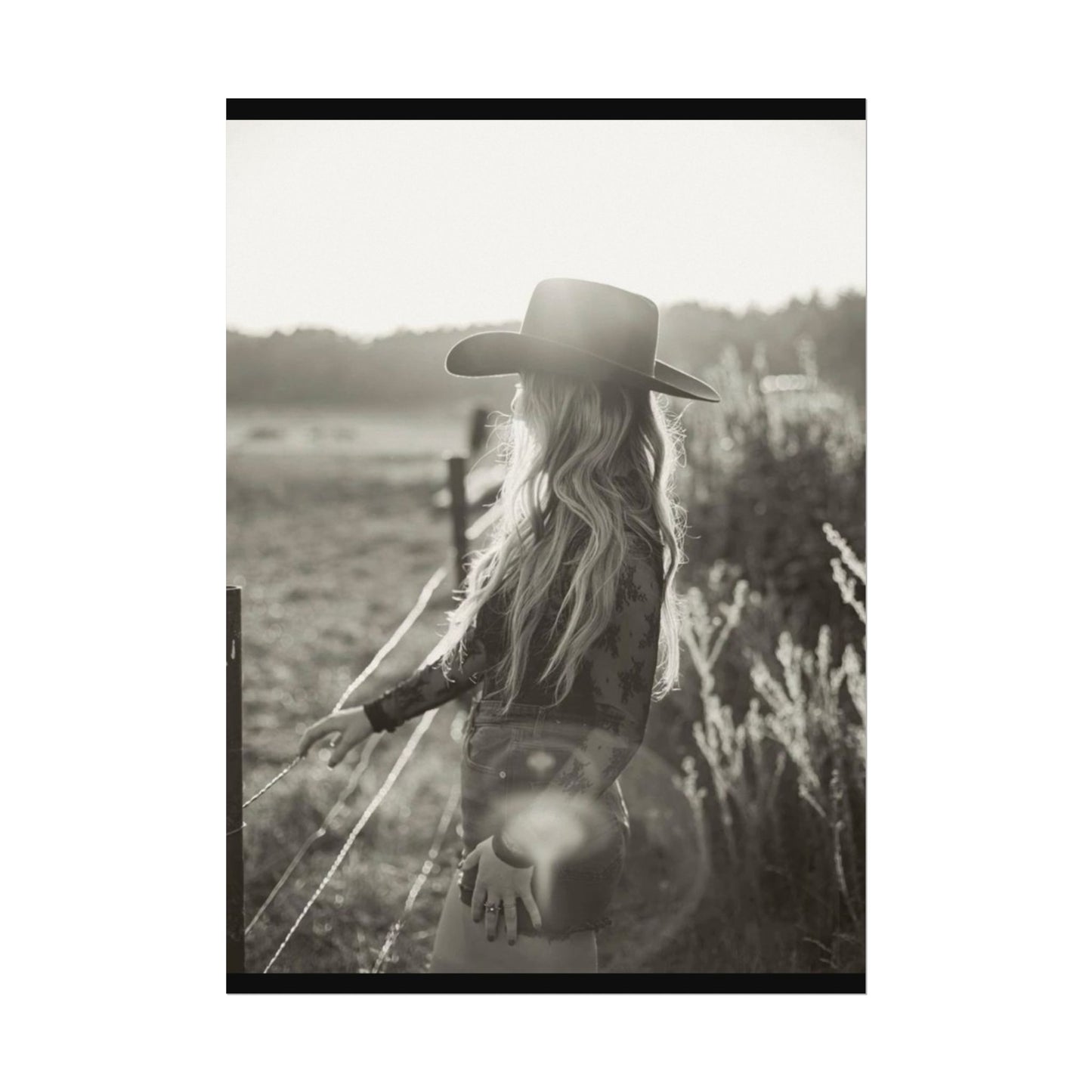 Mornings Gaze– Western Textured Watercolor Matte Posters