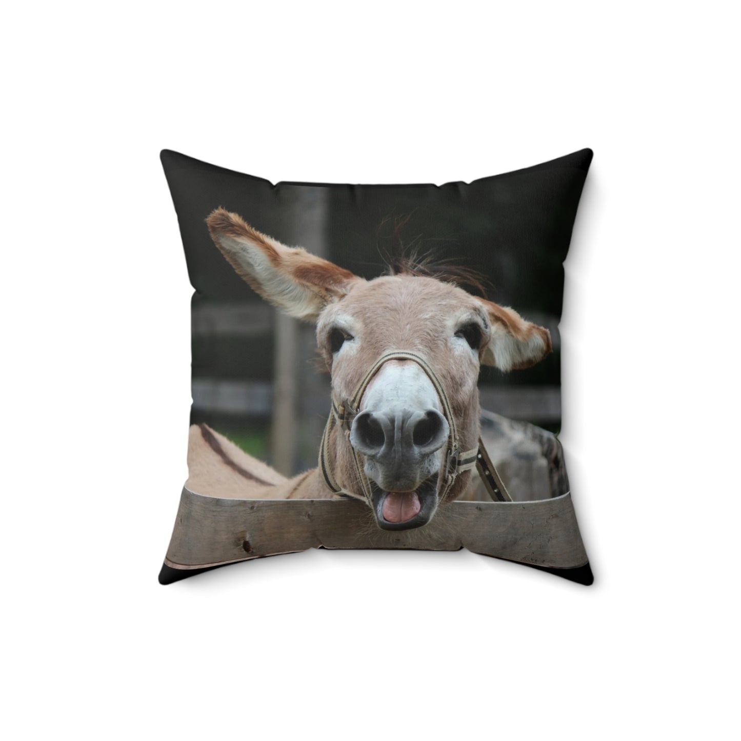 Donkey Faux Suede Pillow, Cozy Home Decor, Motivational Cushion, Bohemian Bedroom Accessory, Unique Gift Idea