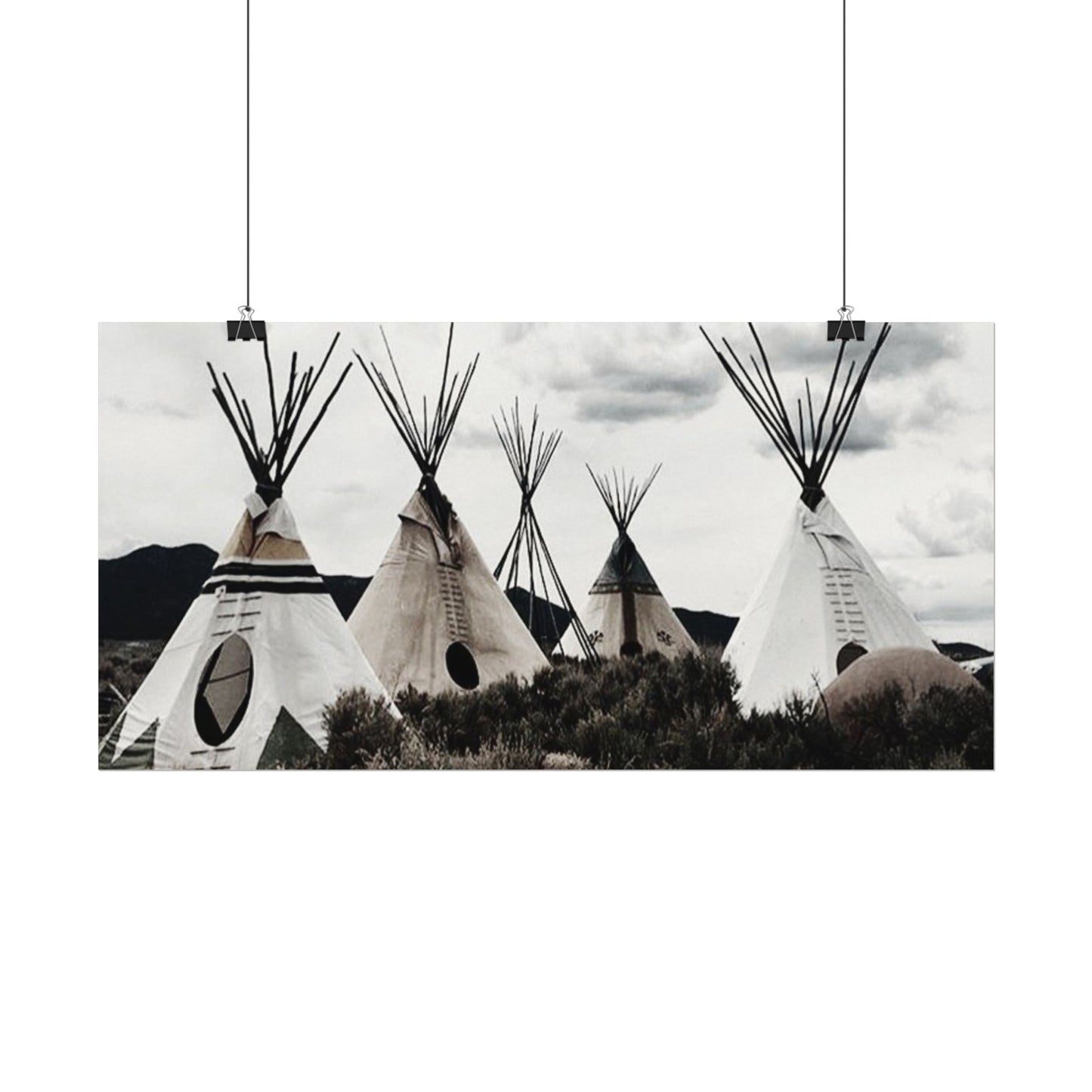 Echos Of The Plains– Western Textured Watercolor Matte Posters