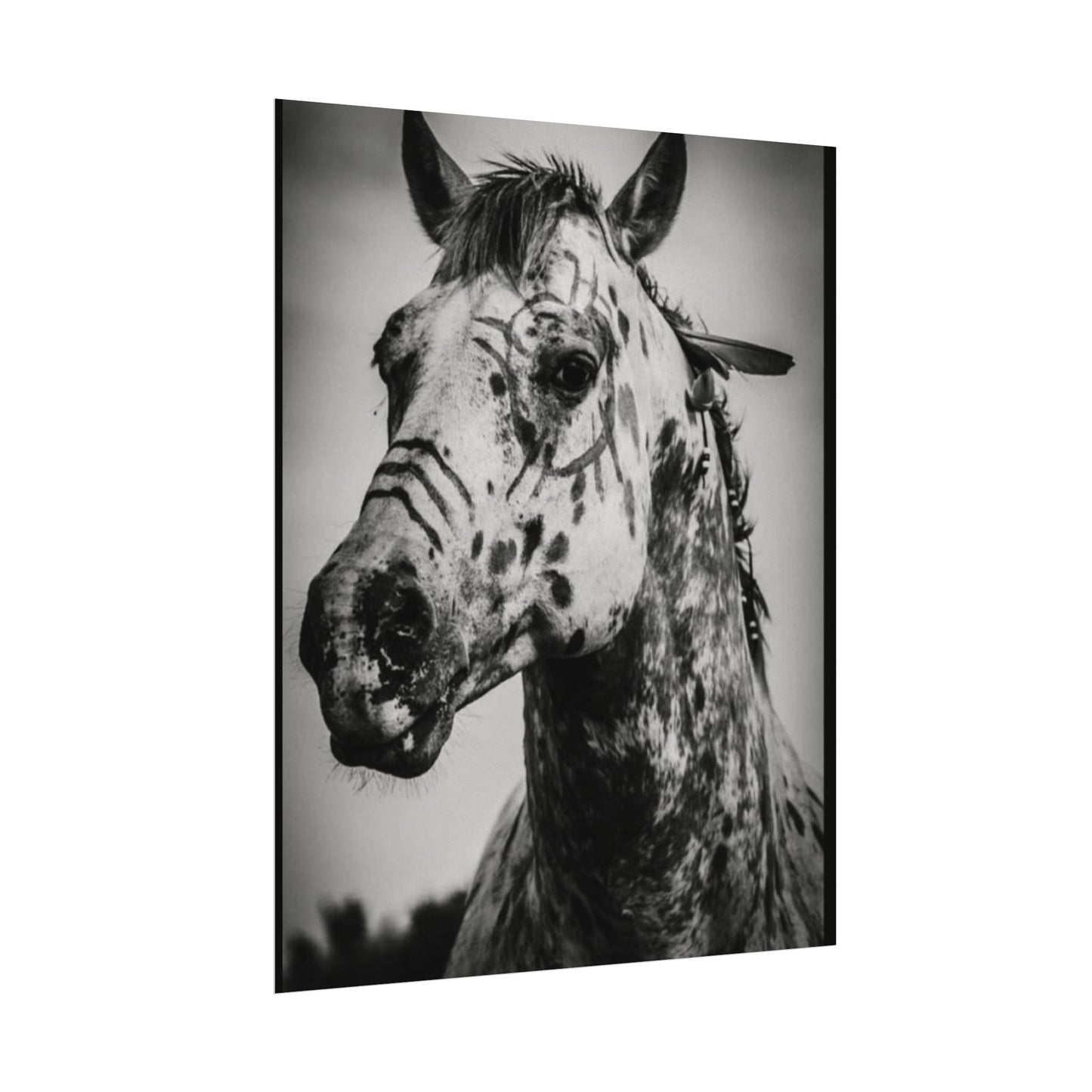 Pale Rider – Western Textured Watercolor Matte Posters