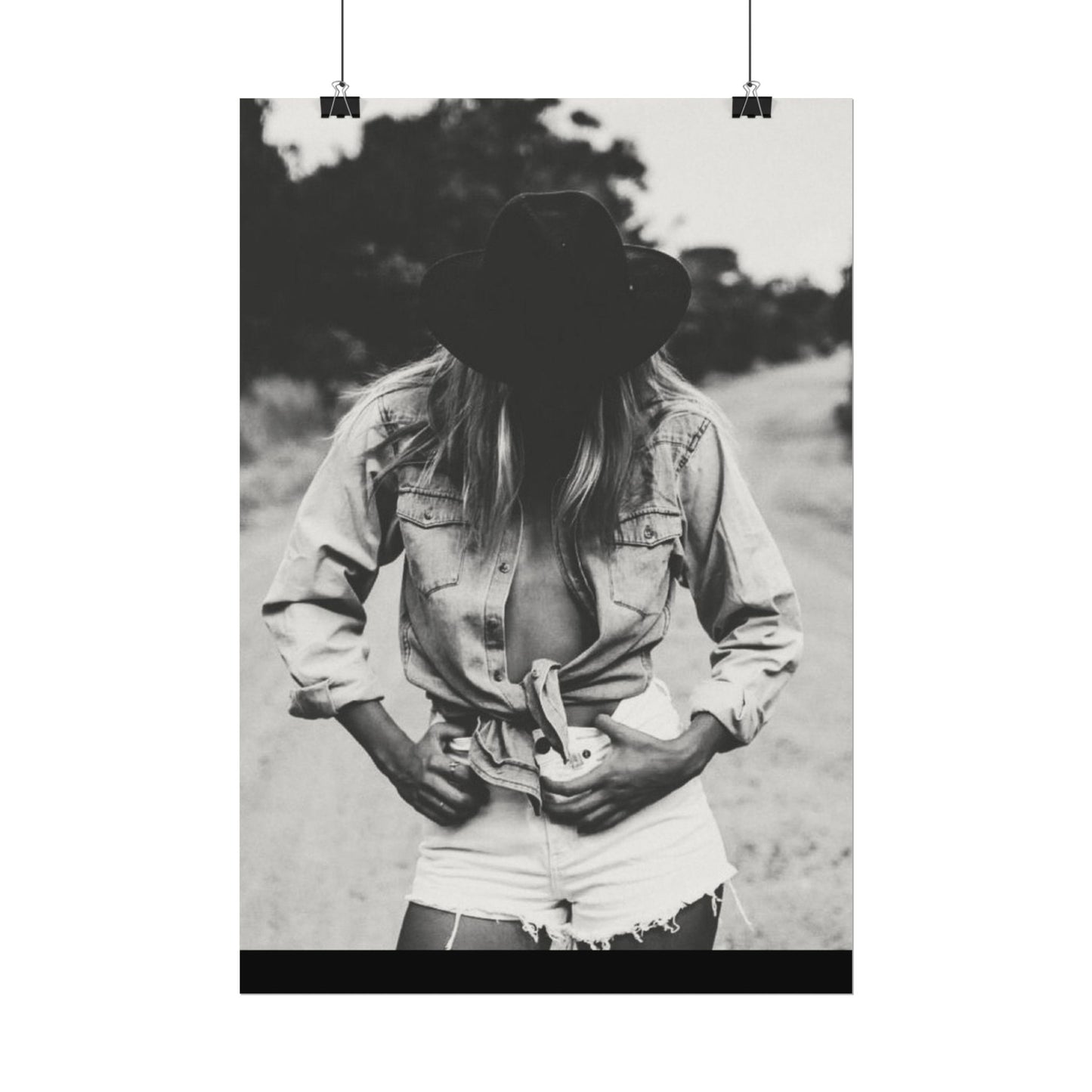 Denim Dreamer– Western Textured Watercolor Matte Posters