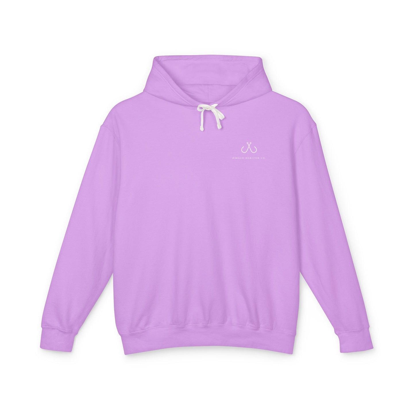 Purple To Blue Hooked Horizon Co Unisex Lightweight Hoodie with Deep Drift Design | Perfect for Fishermen, Beach Lovers, Casual Outings, Gift for Him/Her, Nautical Style,  Ocean Lover Gifts