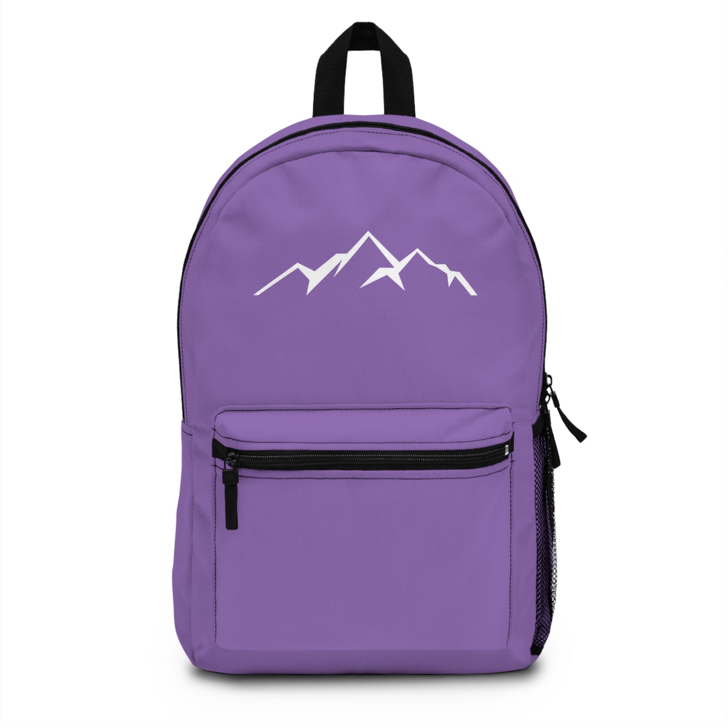 Purple Adventure Awaits Black Backpack - Stylish Travel Bag for School, Hiking, Gym, Outdoor Adventures, Everyday Use, Trendy Gift Idea