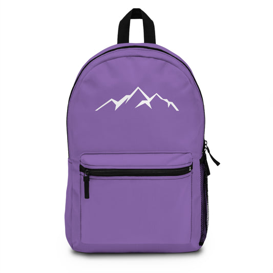 Purple Adventure Awaits Black Backpack - Stylish Travel Bag for School, Hiking, Gym, Outdoor Adventures, Everyday Use, Trendy Gift Idea