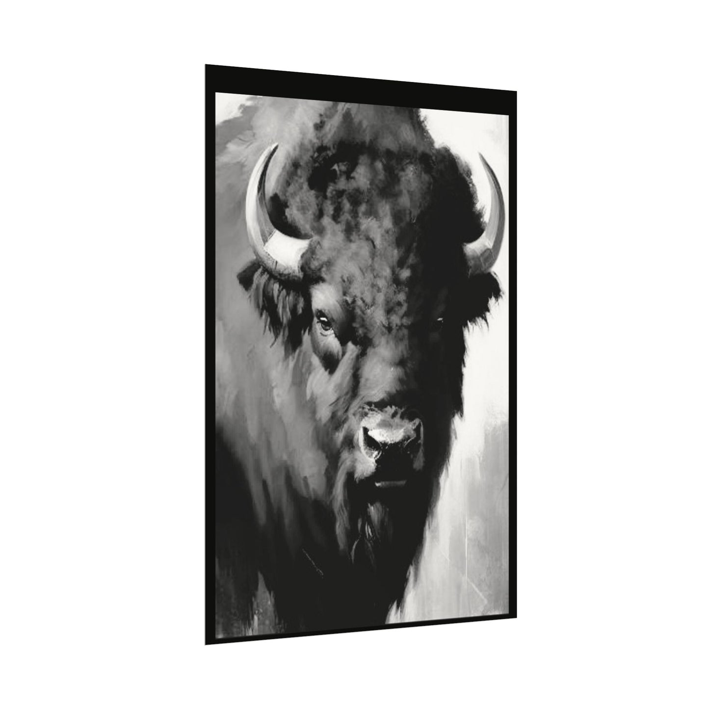 Buffalo Ridge – Western Textured Watercolor Matte Posters
