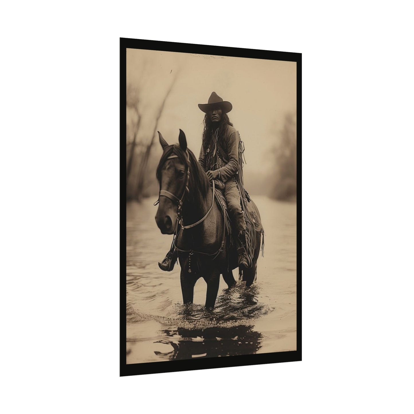 Ripples In Time – Western Textured Watercolor Matte Posters