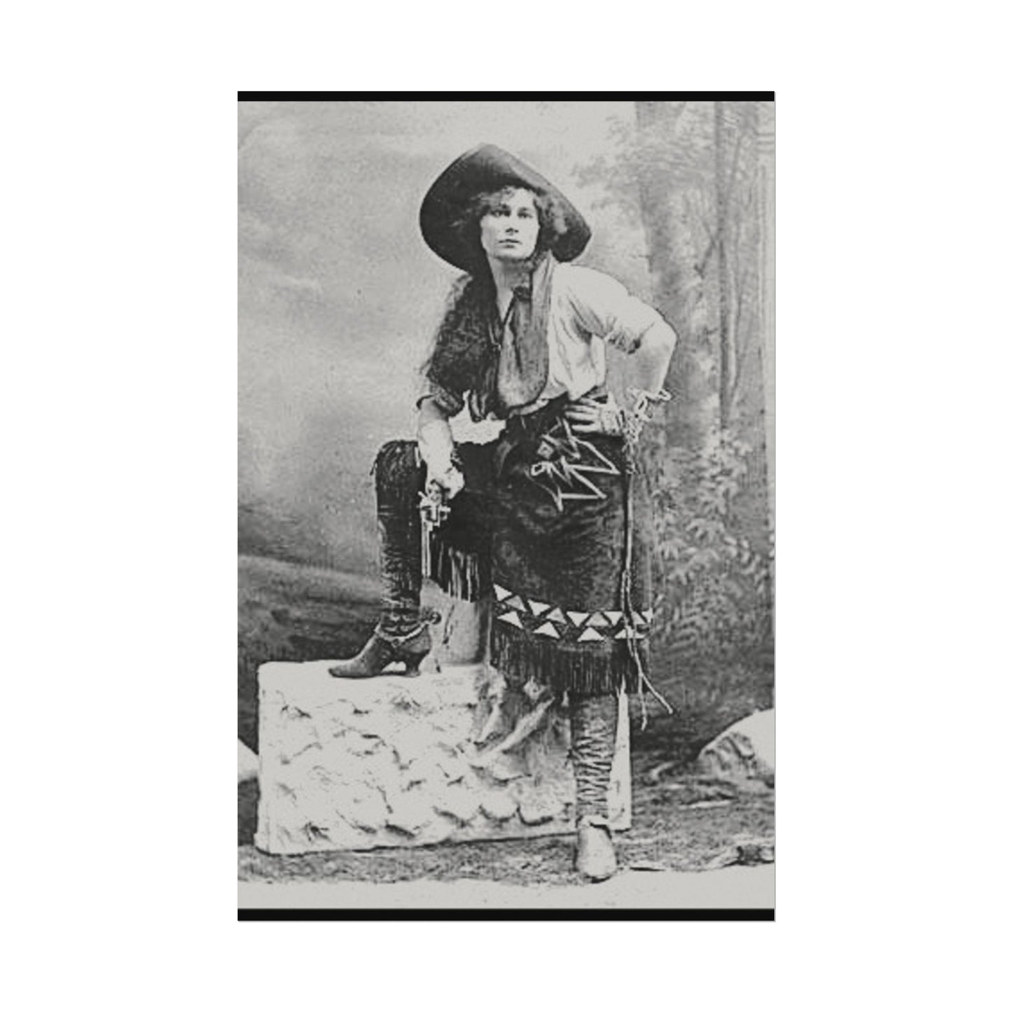 Wild Frontier Rose– Western Textured Watercolor Matte Posters