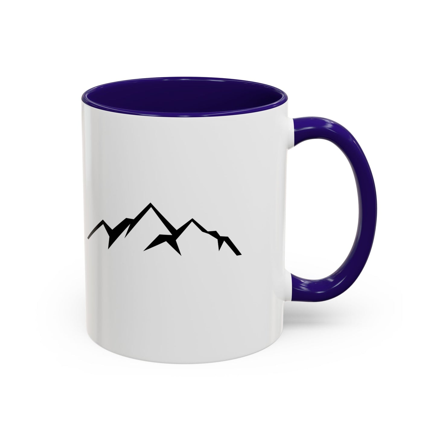 Mountain Range Black Handle Mug, Colorful Coffee Cup, Gift for Adventurers, Hiking Lover's Mug, Customizable Tea Mug, Perfect for Morning