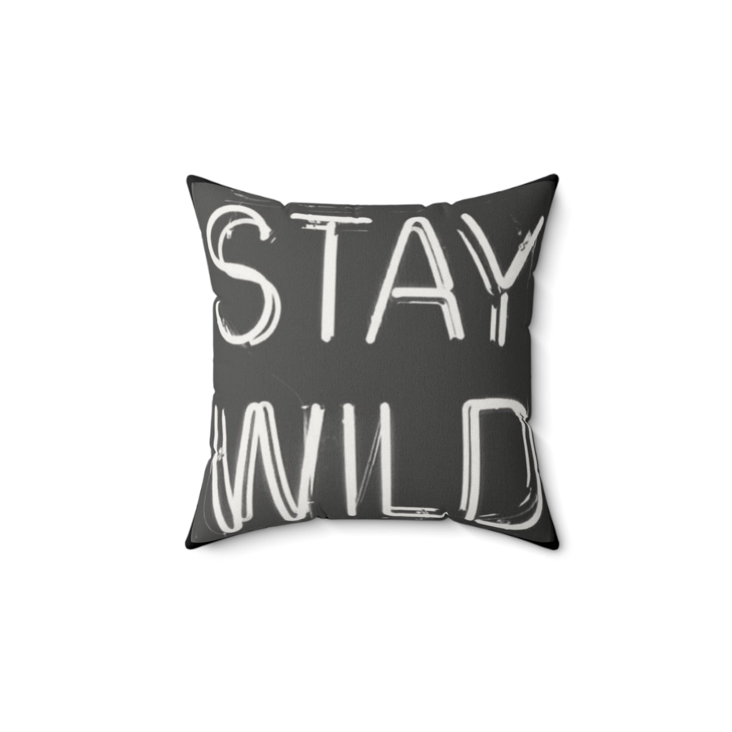 Wild Spirit Faux Suede Pillow, Cozy Home Decor, Motivational Cushion, Bohemian Bedroom Accessory, Unique Gift Idea, Stay Wild