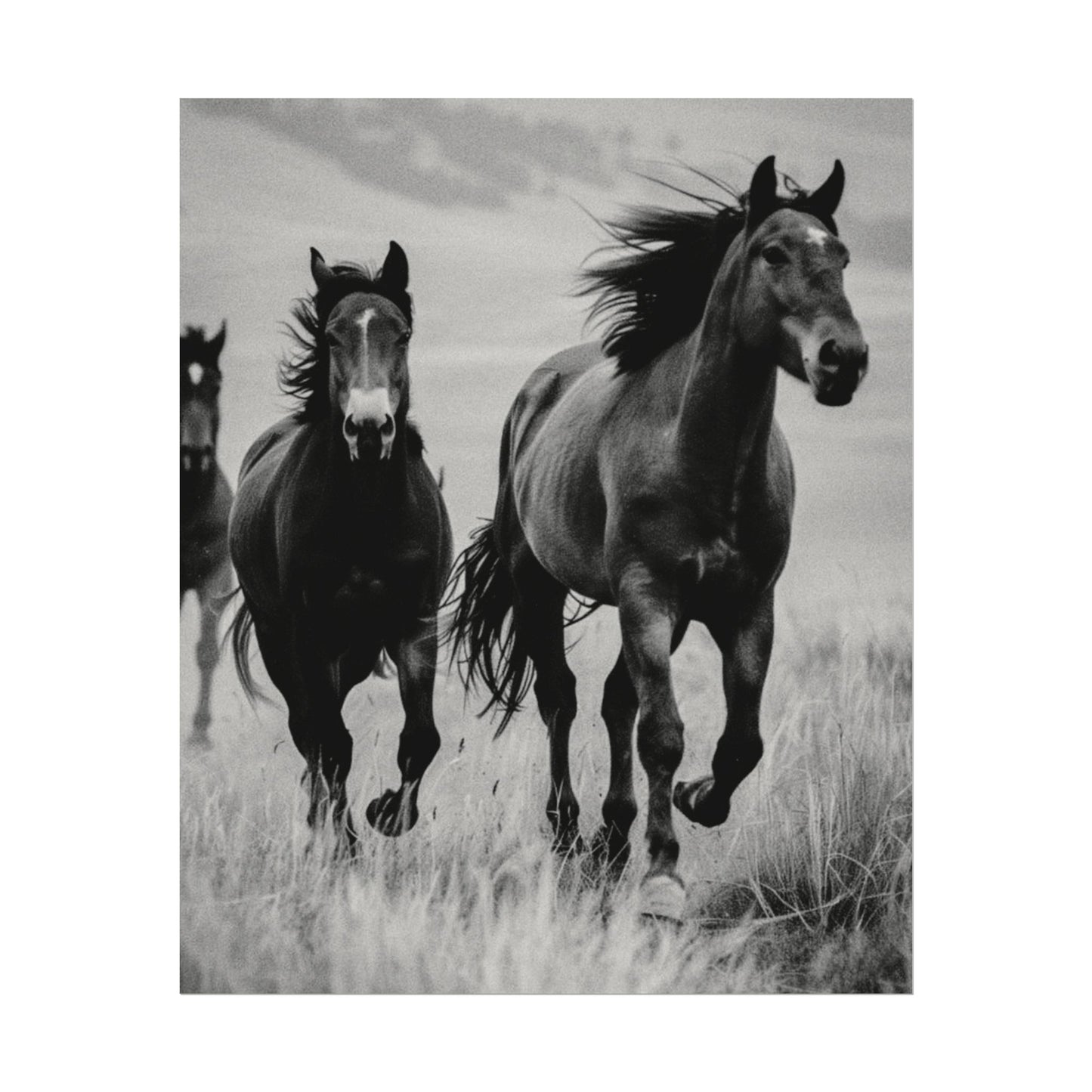 Running With Focus – Western Textured Watercolor Matte Posters