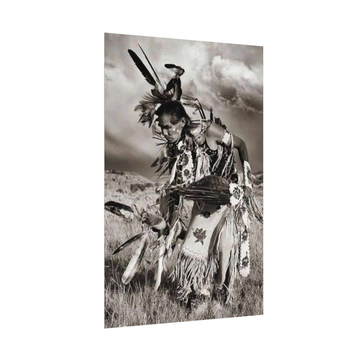 The Dancing Spirit – Western Textured Watercolor Matte Posters