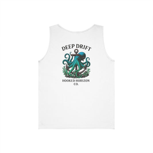 Deep Drift Octopus Graphic Tank Top, Summer Beach Wear, Unisex Tank, Gift for Ocean Lovers, Nautical Tees, Camping Apparel
