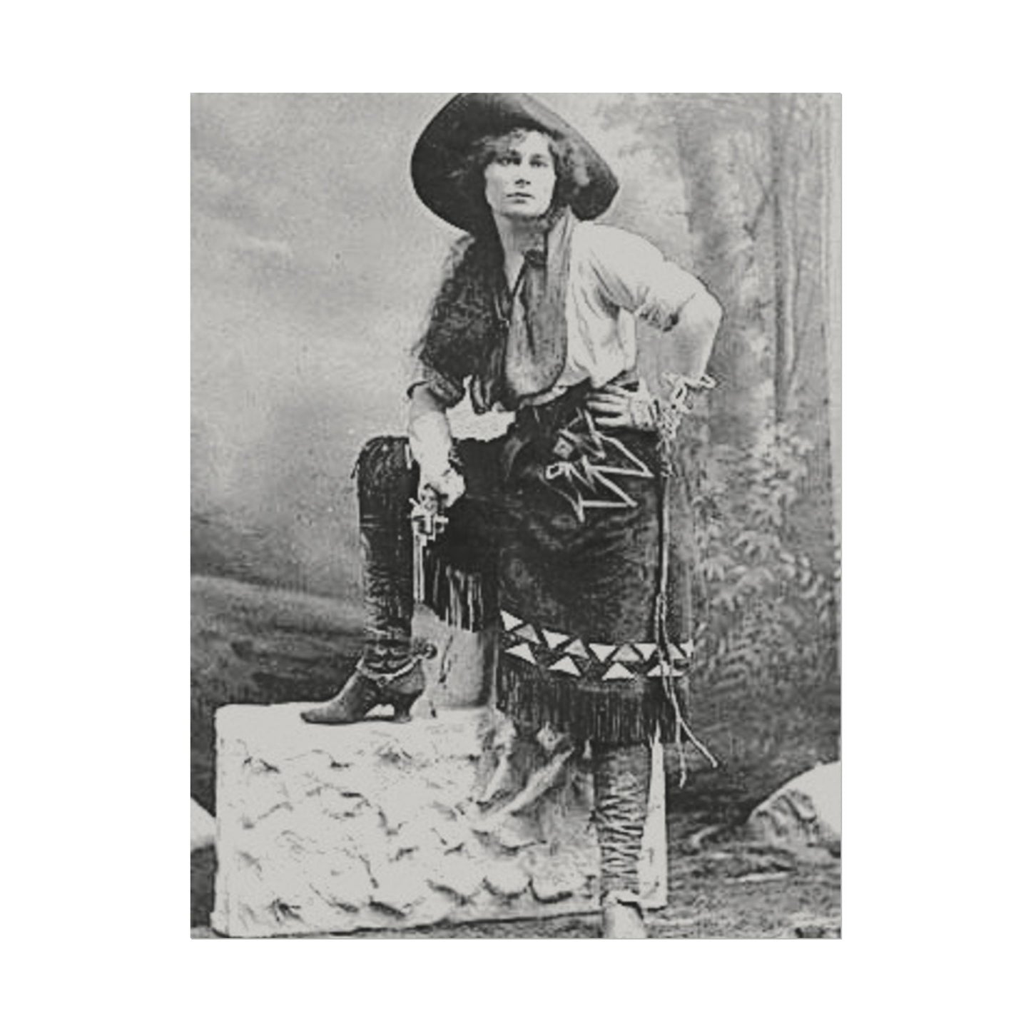 Wild Frontier Rose– Western Textured Watercolor Matte Posters