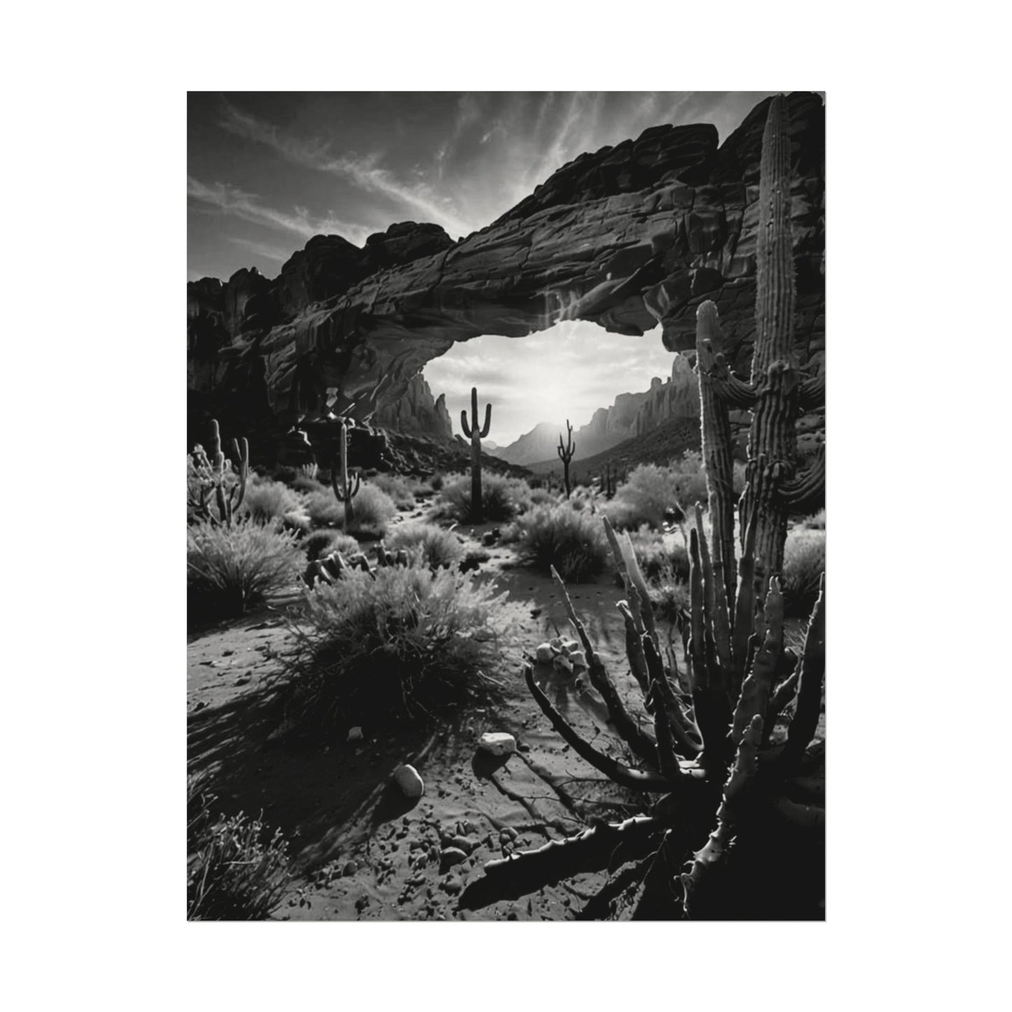 Desert Mornings – Western Textured Watercolor Matte Posters