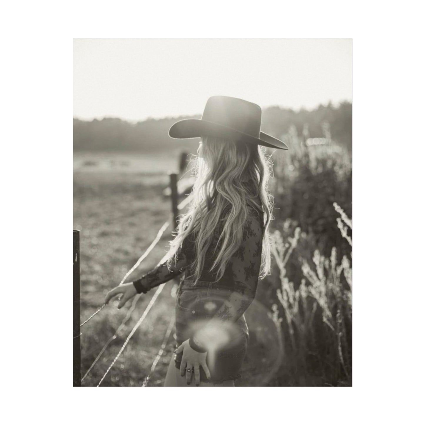 Mornings Gaze– Western Textured Watercolor Matte Posters