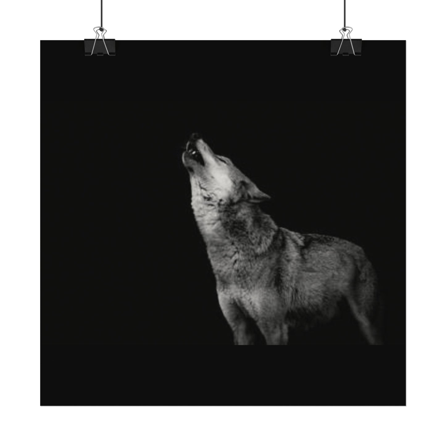 Howling At The Moon– Western Textured Watercolor Matte Posters