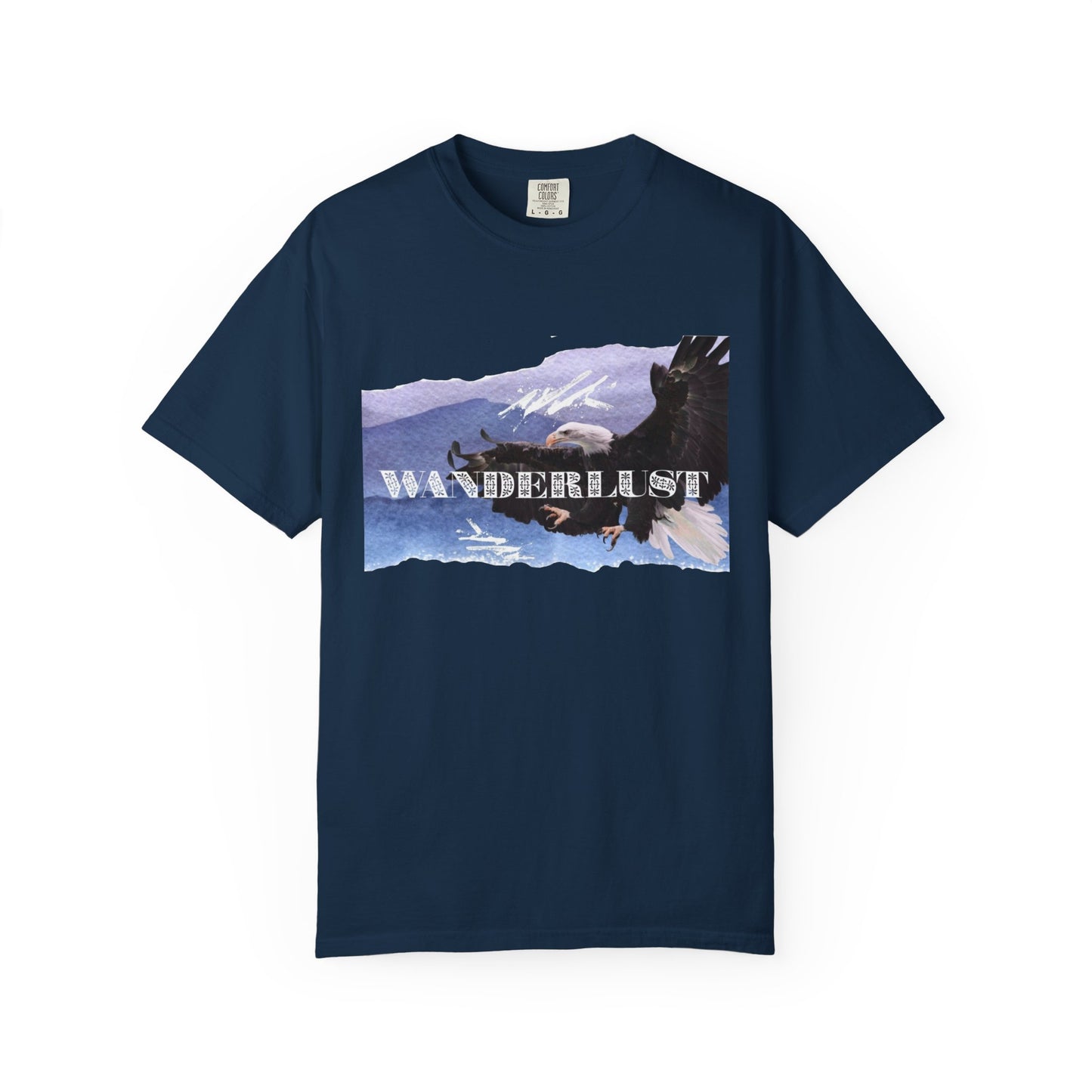 Soaring High Wildlife Adventure Tee Unisex Garment-Dyed T-shirt, Boho Nature Tee, Camping Shirt, Adventure Apparel, Gift for Wilderness Lovers, Angler Lover Giftd