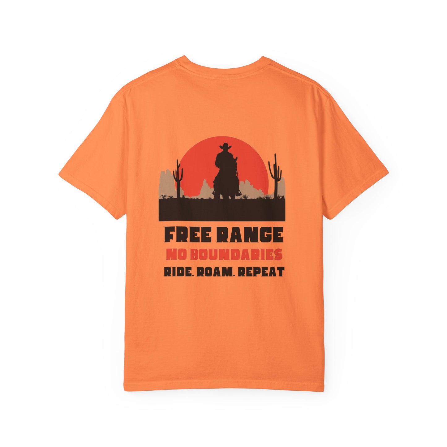 Free Range Rancher Mountain T-Shirt - Western Gift, Nature Lover Tee, Unisex Cotton Shirt
