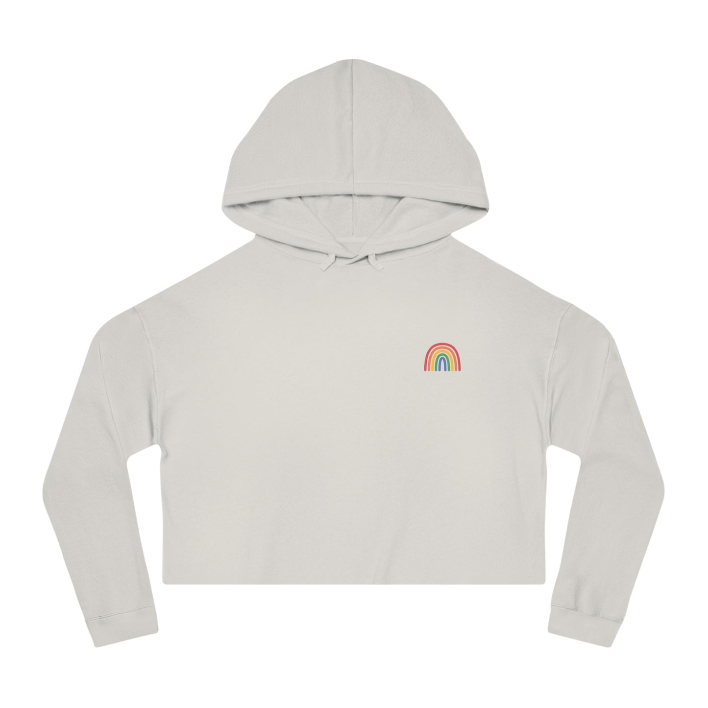 Rainbow Cropped Hoodie, Christian Wear, Nature Lovers Gift, Casual Streetwear, Gift for Cowgirls, Boho Style, High Noon Horizons Sweatshirt