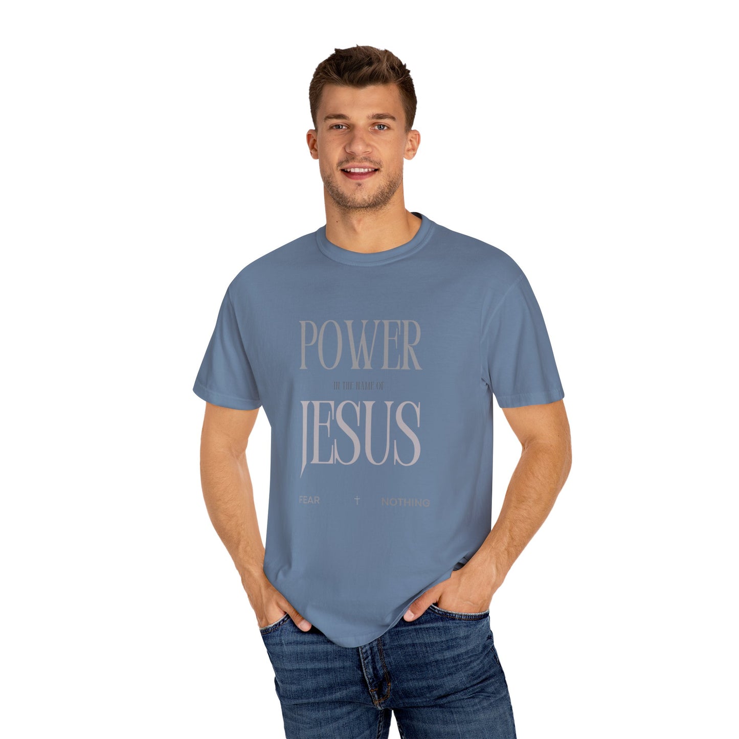 Faith-Inspired Jesus Unisex T-shirt, Power in the Name of Jesus Tee, Christian Apparel, Inspirational Gift, Religious T-shirt