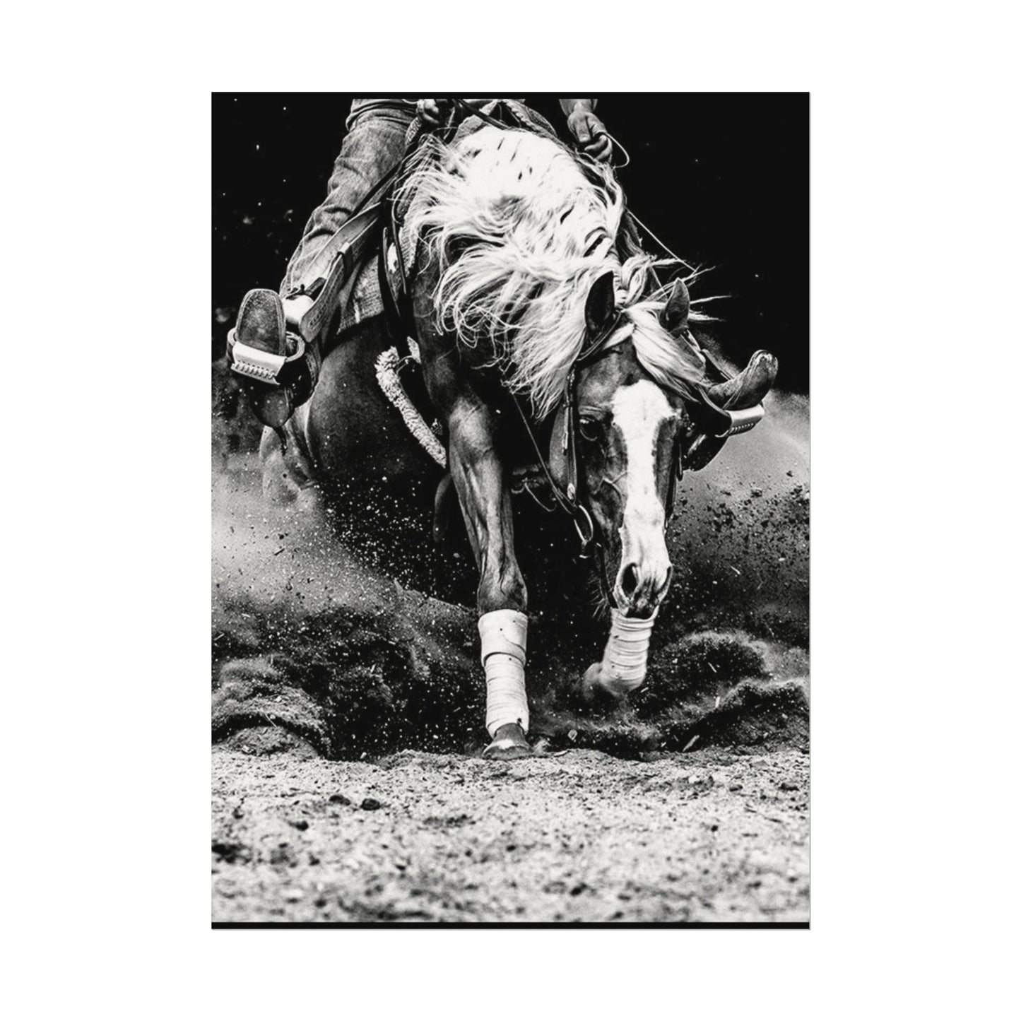 Burning The Barrel – Western Textured Watercolor Matte Posters