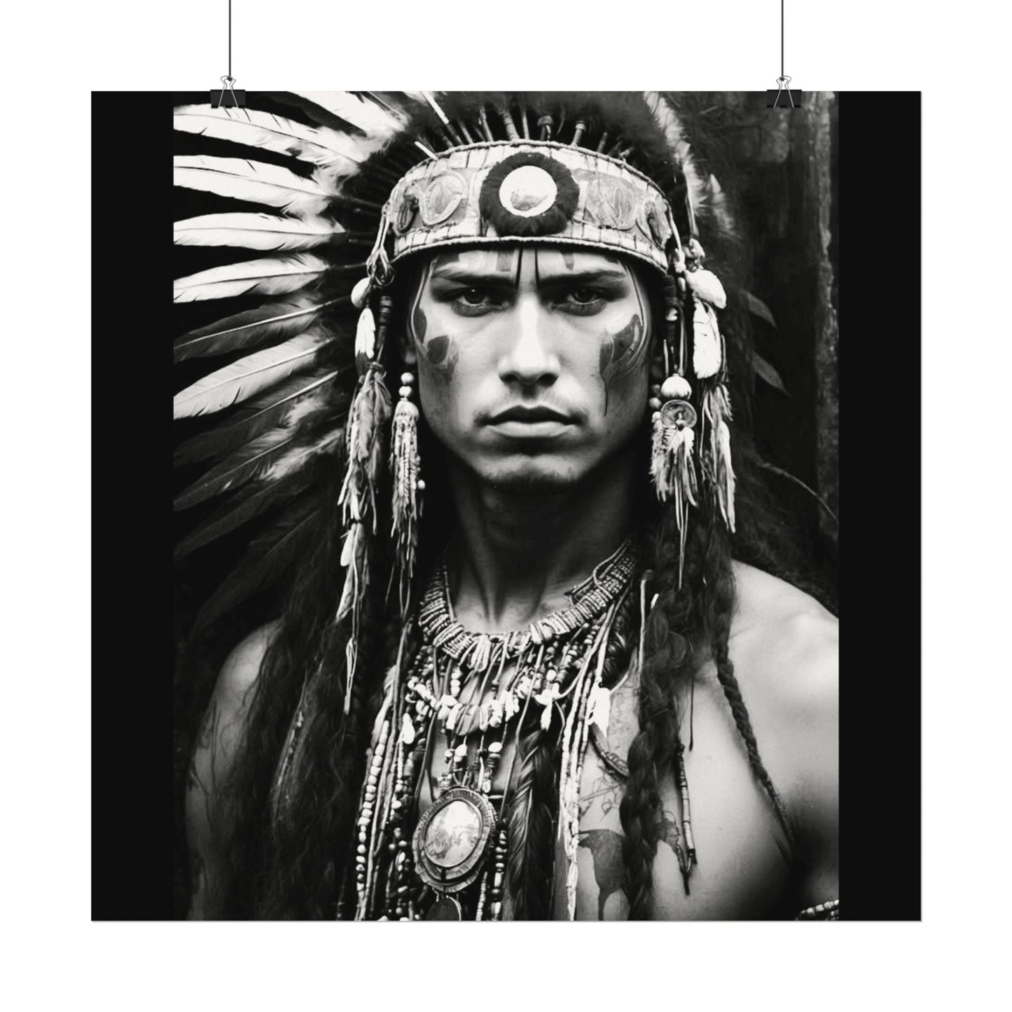 Strength In Stillness– Western Textured Watercolor Matte Posters