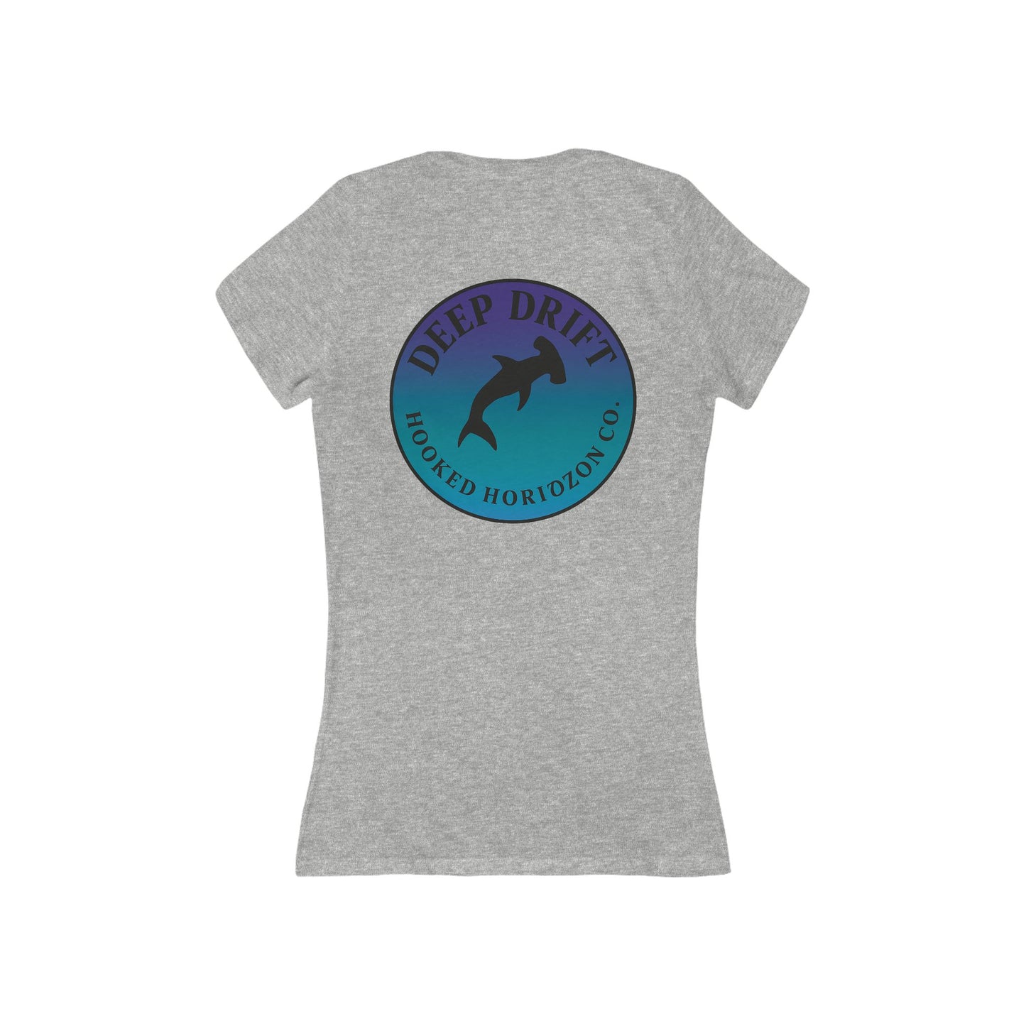 Deep Drift Women's V-Neck Tee - Casual Style, Gift for Beach Lovers, Summer Wear, Travel Outfit, Comfortable Tee