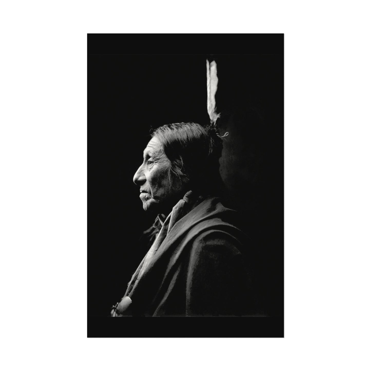 Silent Wisdom – Western Textured Watercolor Matte Posters